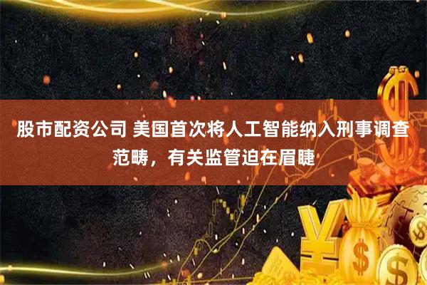 股市配资公司 美国首次将人工智能纳入刑事调查范畴，有关监管迫在眉睫